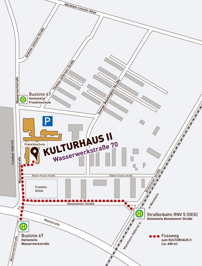 Anfahrtplan zum KULTURHAUS II (Younity Studio)